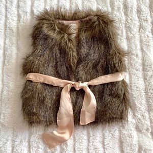 J.Crew Crewcuts faux fur vest girl XS-S